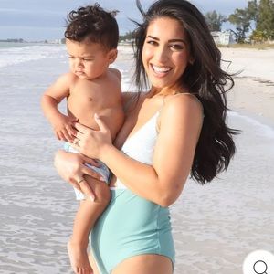 Caden Lane Makin Waves Women One Piece Cutout Swimsuit - L